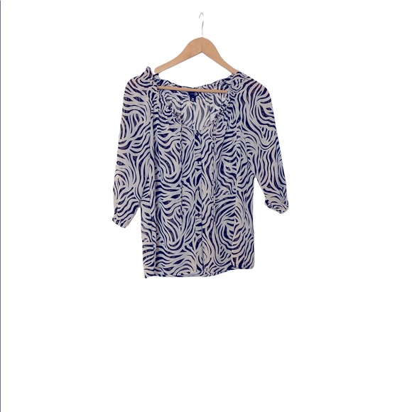 🦓 Fierce zebra print shear top (Medium Petite) - Picture 5 of 8